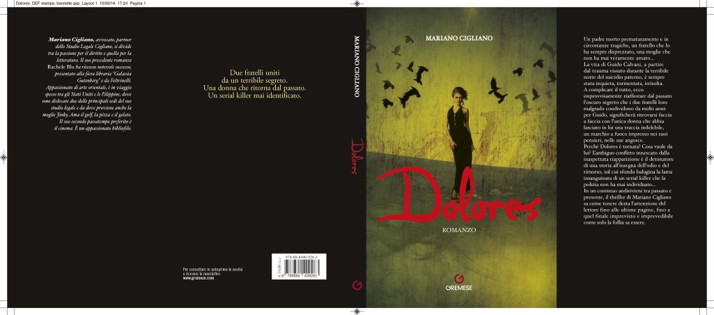L'Autore Mariano Cigliano presenta il suo nuovo libro. Dolores