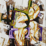 SOSPIRO VIOLA - tecnica mista su tela - 100x70cm - 2006